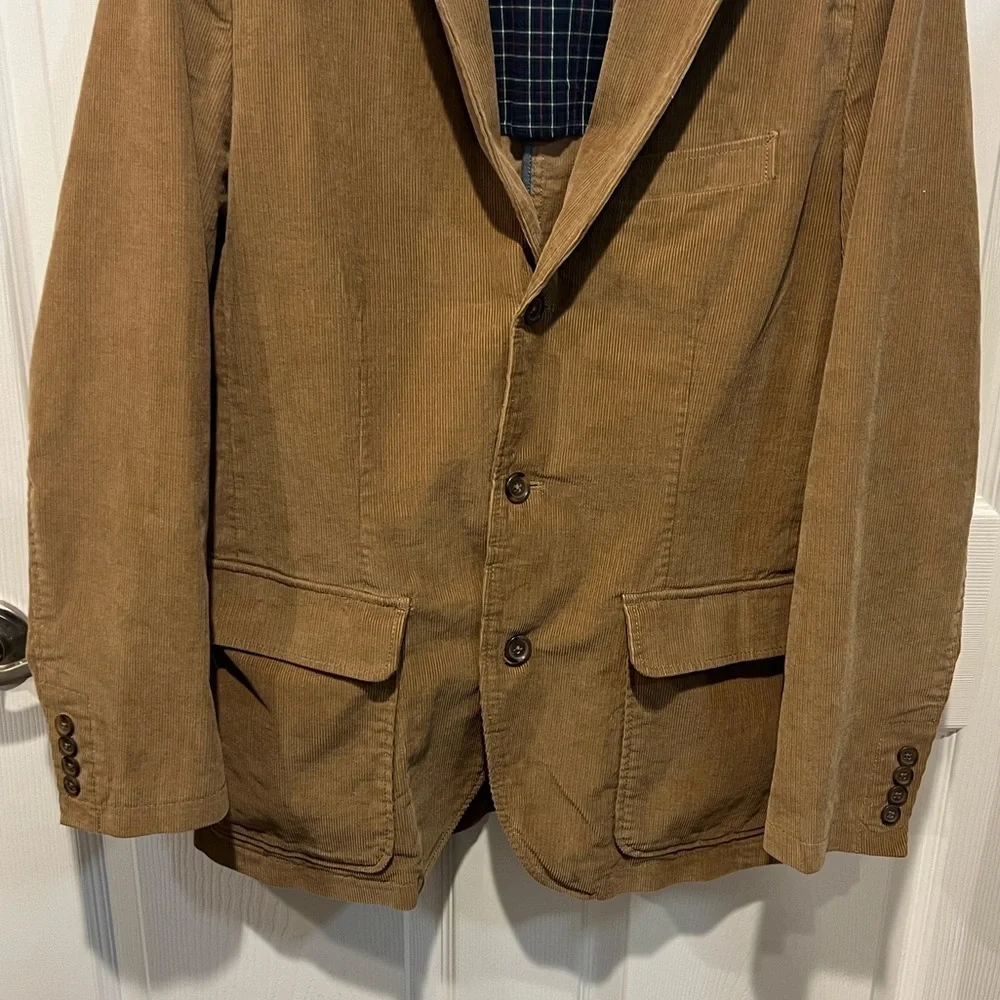 J.Crew Men’s tan vintage corduroy cotton blazer size medium